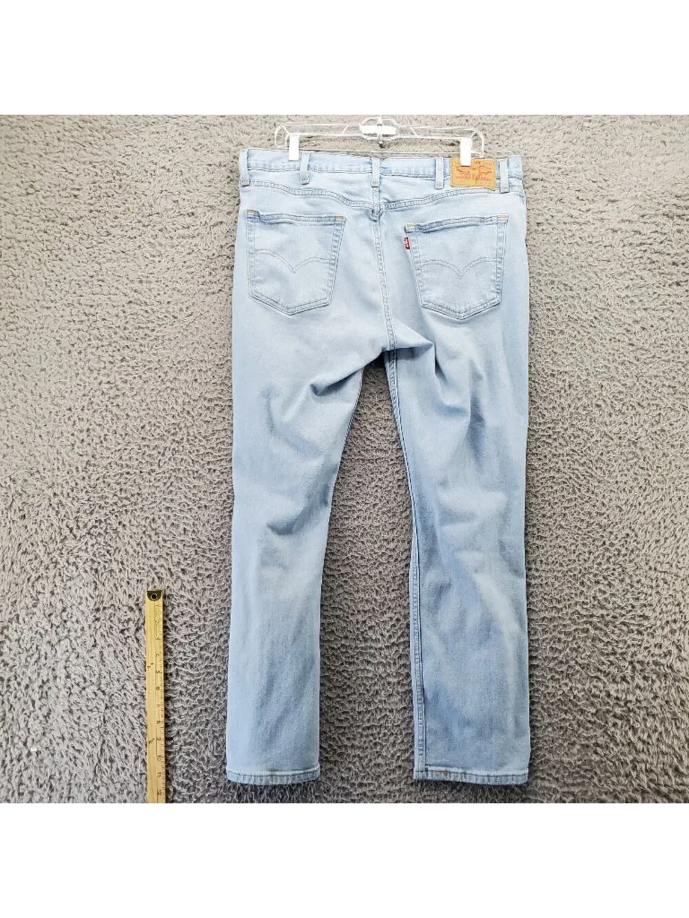 Levis Jeans Mens 38x30 Light Blue 511 Slim Fit Distressed Knees *Read*